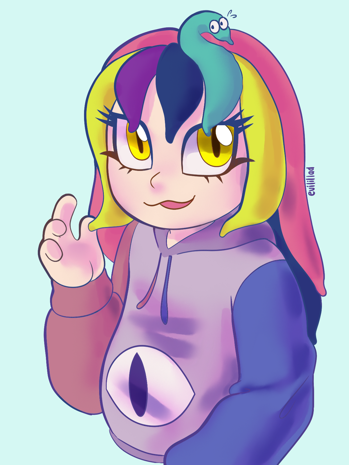 Absolutely poggers art of my oc by EvilLilLad